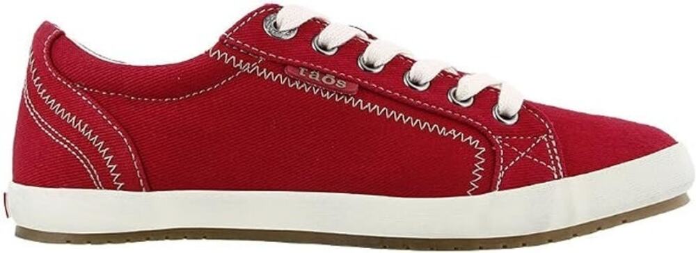 Taos Footwear Womens Star Low Sneakers Size 9.5 EU 40 Red Washed Canvas EUC